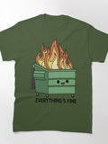 Funny Dumpster Fire Everything's Is Fine Classic T-Shirt