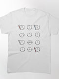 Funny teeth. Cute tooth art. Dentist pattern design. Classic T-Shirt